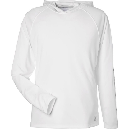 Custom Mens LoPro Pursuit Long Sleeve Hooded T-Shirt White
