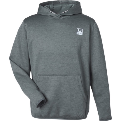 Custom Mens Coldfront+ Performance Hooded Sweatshirt Volcanic Ash Heather