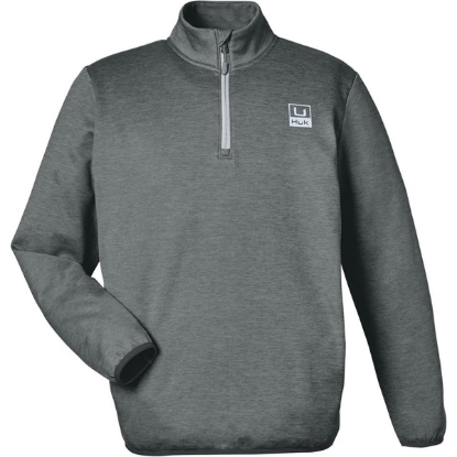 Custom Mens Coldfront+ Quarter-Zip Pullover Volcanic Ash Heather