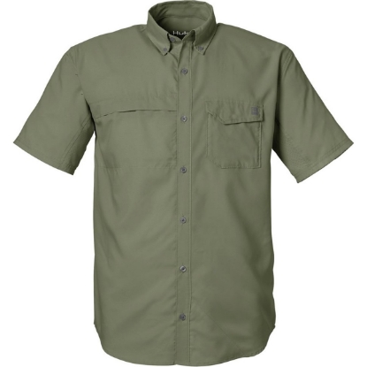 Custom Mens Tide Point Short Sleeve Shirt Moss