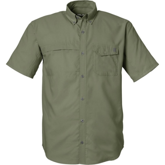 Custom Mens Tide Point Short Sleeve Shirt Moss