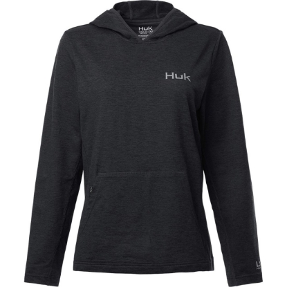Custom Womens Coldfront+ Hooded Sweatshirt Heather Black