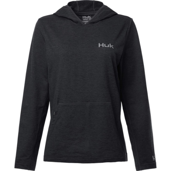 Custom Womens Coldfront+ Hooded Sweatshirt Heather Black