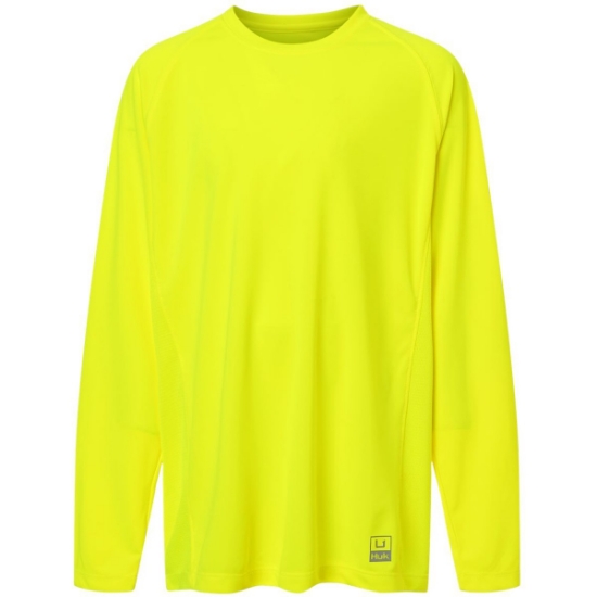 Custom Youth Pursuit Long Sleeve T-Shirt Neon Yellow