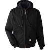 Custom Mens Heartland Washed Cotton Duck Hooded Jacket Black
