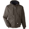 Custom Mens Tall Heartland Washed Cotton Duck Hooded Jacket Olive Duck