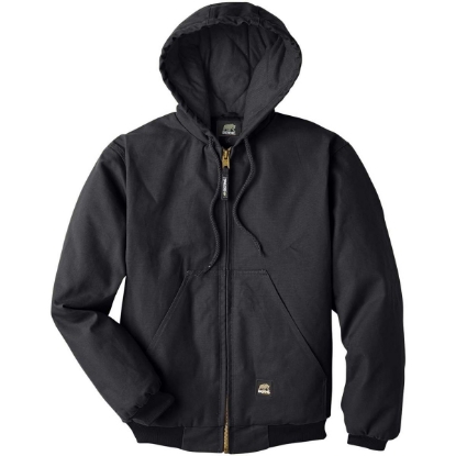Custom Mens Berne Heritage Hooded Jacket Black