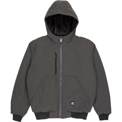 Custom Mens Modern Hooded Jacket Titanium