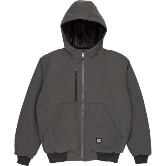 Custom Mens Modern Hooded Jacket Titanium