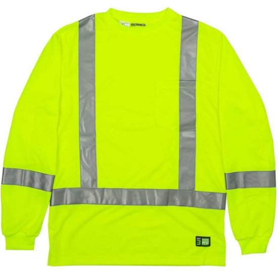Custom Mens Hi-Vis Class 3 Performance Pocket T-Shirt Yellow