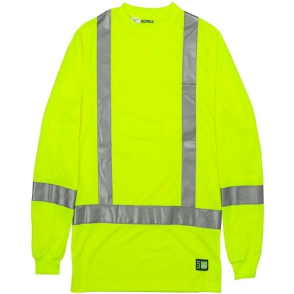 Custom Mens Tall Hi-Vis Class 3 Performance T-Shirt Yellow