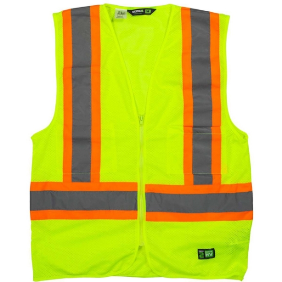 Custom Mens Hi-Vis Class 2 Multi-Color Vest Yellow