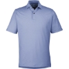 Custom Mens USA Made Mini Stripe Tech Polo Marine