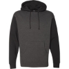 Custom Unisex Heavyweight Hooded Sweatshirt Charcoal Heather/ Black