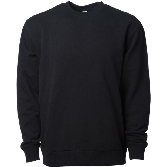 Custom Lux Heavyweight Modal Crewneck Sweatshirt Black