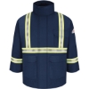 Custom Mens Deluxe Parka With Reflective Trim - EXCEL FR® ComforTouch Navy