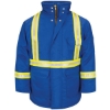Custom Mens Long Deluxe Parka With Reflective Trim - EXCEL FR® ComforTouch Royal Blue