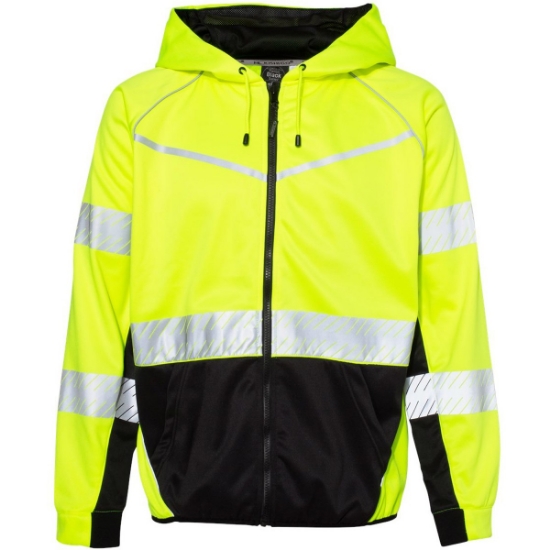 Custom Unisex Premium Black Series® Full-Zip Hooded Sweatshirt Lime
