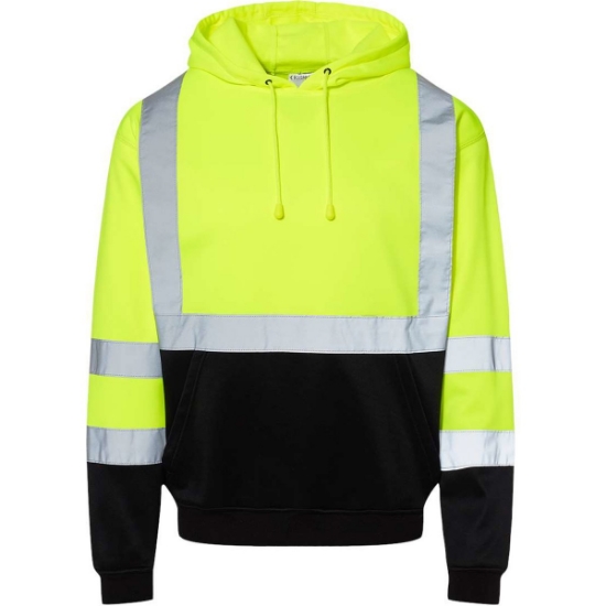 Custom Unisex Hi-Vis Hooded Sweatshirt Lime