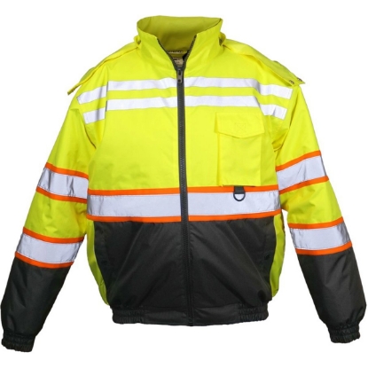 Custom Unisex Economy Contrast Class 3 Bomber Jacket Lime