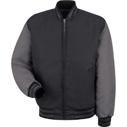 Custom Mens Duo-Tone Team Jacket Black/ Charcoal