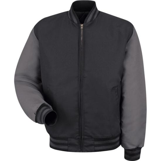 Custom Mens Tall Duo-Tone Team Jacket Black/ Charcoal