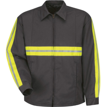 Custom Mens Enhanced Visibility Perma-Lined Panel Jacket Charcoal