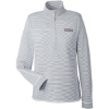 Custom Womens Microstripe Sankaty Half-Zip Pullover Heather Grey