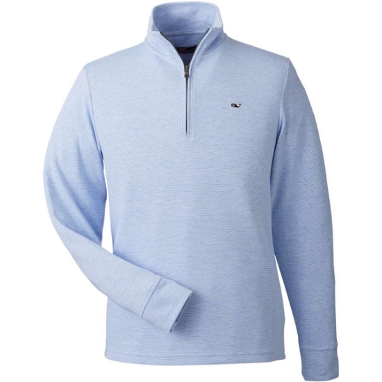 Custom Mens Saltwater Quarter-Zip Pullover Jake Blue