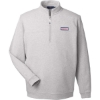 Custom Mens Collegiate Shep Quarter-Zip Sweatshirt Grey Heather