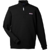 Custom Mens Collegiate Shep Quarter-Zip Sweatshirt Jet Black