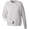 Custom Womens Garment-Dyed Crewneck Sweatshirt Grey Heather