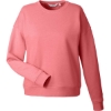 Custom Womens Garment-Dyed Crewneck Sweatshirt Jetty Red