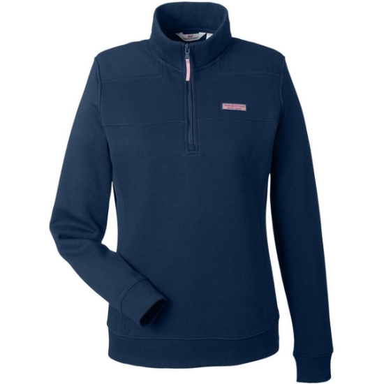 Custom Women’s Collegiate Shep Quarter-Zip Sweatshirt Vineyard Navy