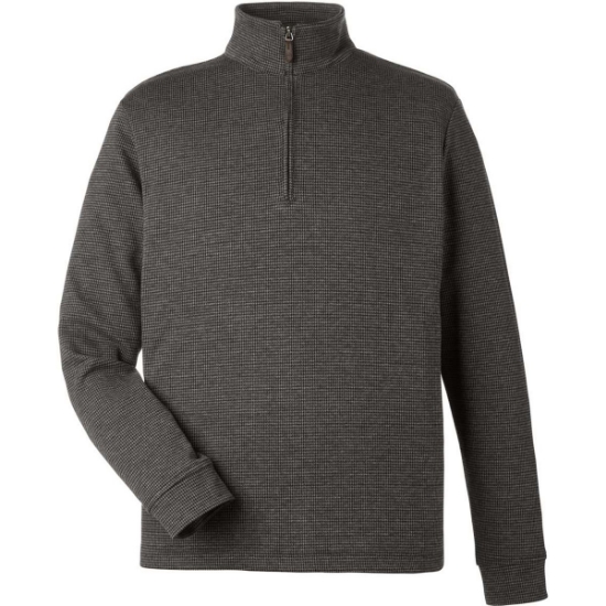 Custom Mens Bluffs Quarter-Zip Pullover Grey Harbor