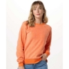 Custom Womens Fleece Out Crewneck Pullover Mandarin