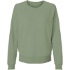 Custom Womens Fleece Out Crewneck Pullover Sage