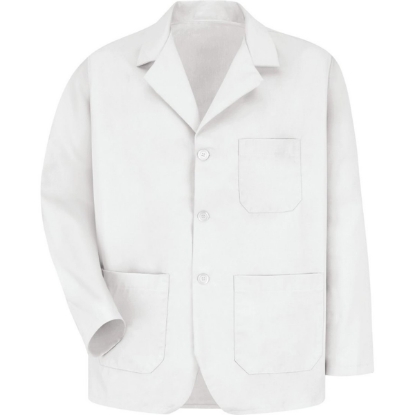 Custom Unisex Tall Lapel Counter Coat White