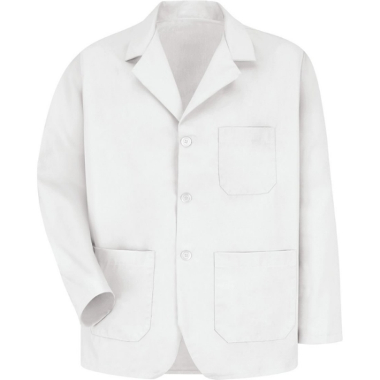 Custom Unisex Tall Lapel Counter Coat White