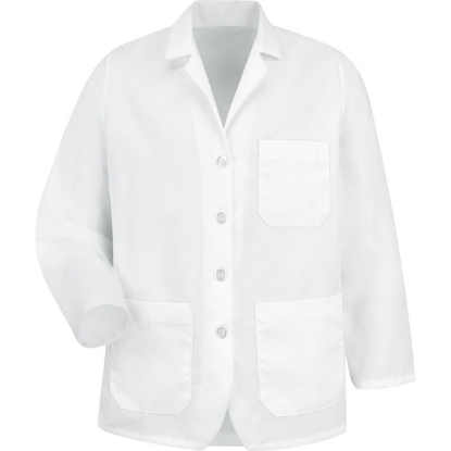 Custom Unisex Lapel Counter Coat White
