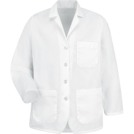Custom Unisex Lapel Counter Coat White