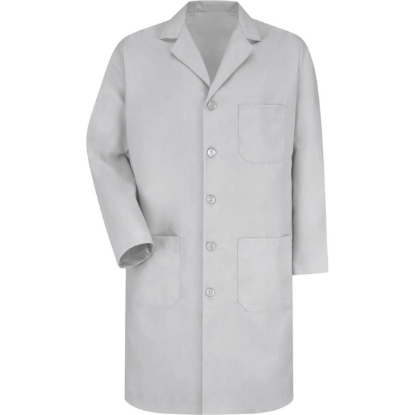 Custom Unisex Button Front Lab Coat GY-Grey