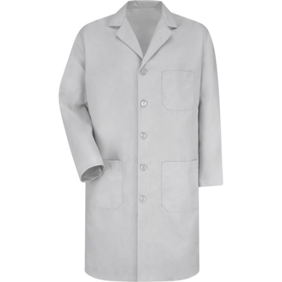 Custom Unisex Button Front Lab Coat GY-Grey