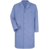 Custom Unisex Button Front Lab Coat Light Blue