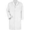 Custom Unisex Tall Button Front Lab Coat White