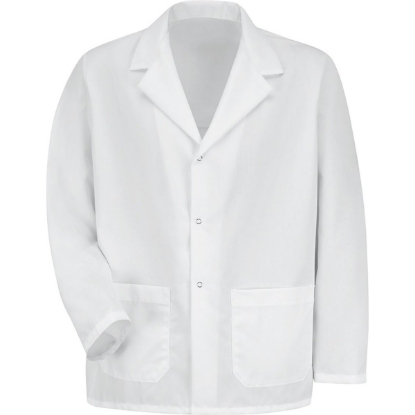 Custom Unisex Specialized Lapel Counter Coat White