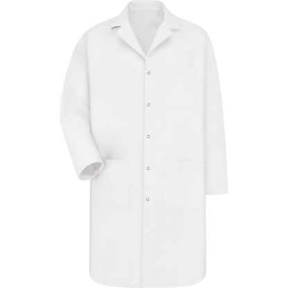 Custom Unisex Tall Gripper Front Lab Coat White