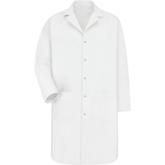 Custom Unisex Tall Gripper Front Lab Coat White