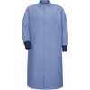 Custom Unisex Gripper-Front Pocketless Butcher Coat With Knit Cuffs Light Blue