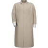 Custom Unisex Gripper-Front Pocketless Butcher Coat With Knit Cuffs Tan